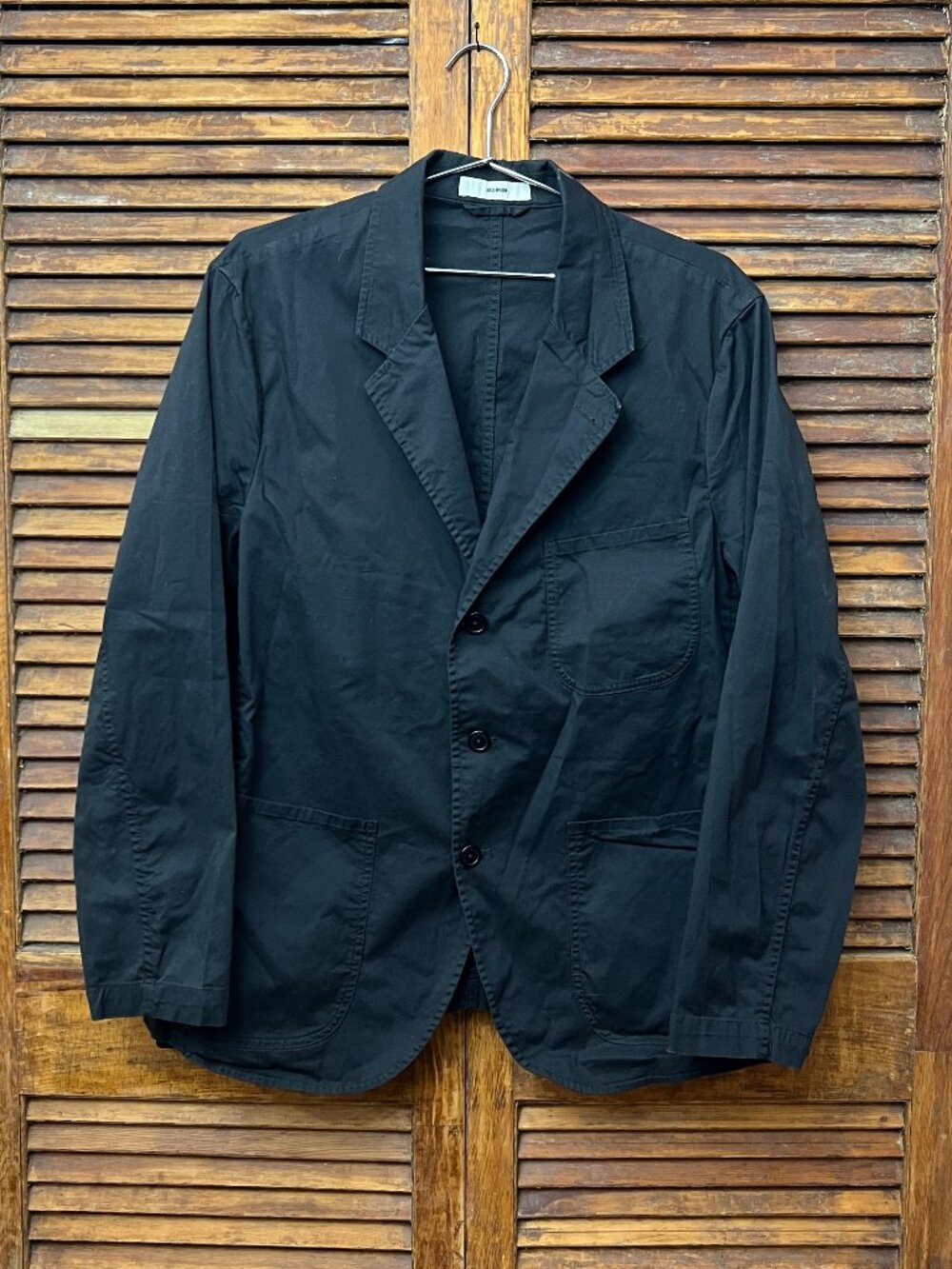 RARE Buck Mason cotton chore jacket/blazer, black, XL